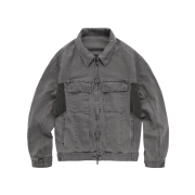 Polyteru HBT Zip Trucker Jacket Gray