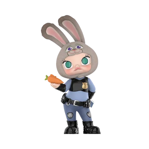 팝마트 몰리 x 주토피아 시리즈 피규어 주디 홉스 경찰관 (개봉 박스)(Pop Mart Molly x Zootopia Co-Branded Series Figures Judy In Uniform (Opened Case)) - 1