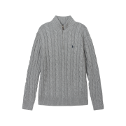 [20% 적립] Polo Ralph Lauren Cable Knit Cotton Sweater Faw Grey Heather - 25FW