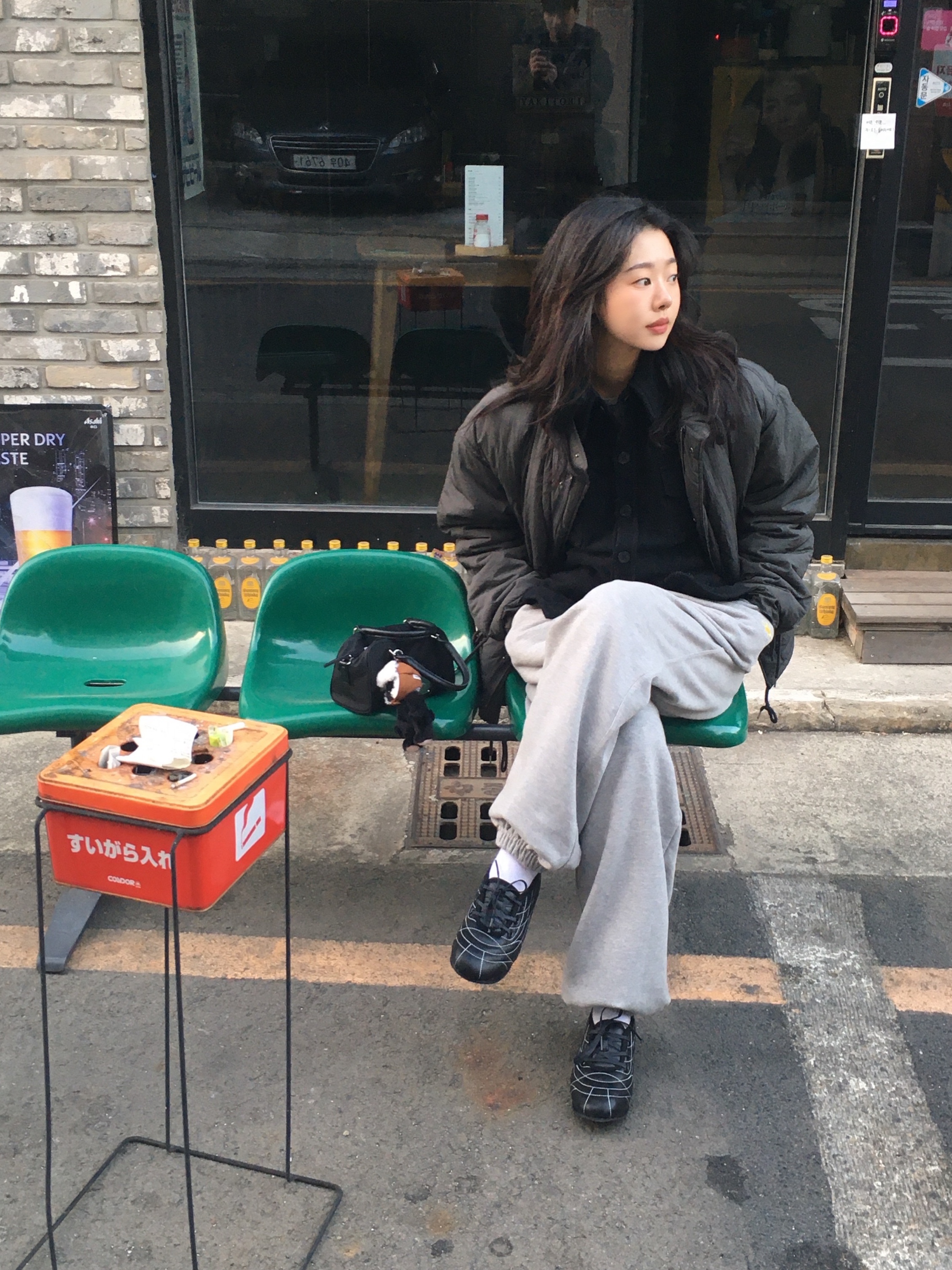COREOFALCHEMY Training MaryJane Degage Black 착용 스타일 - 4