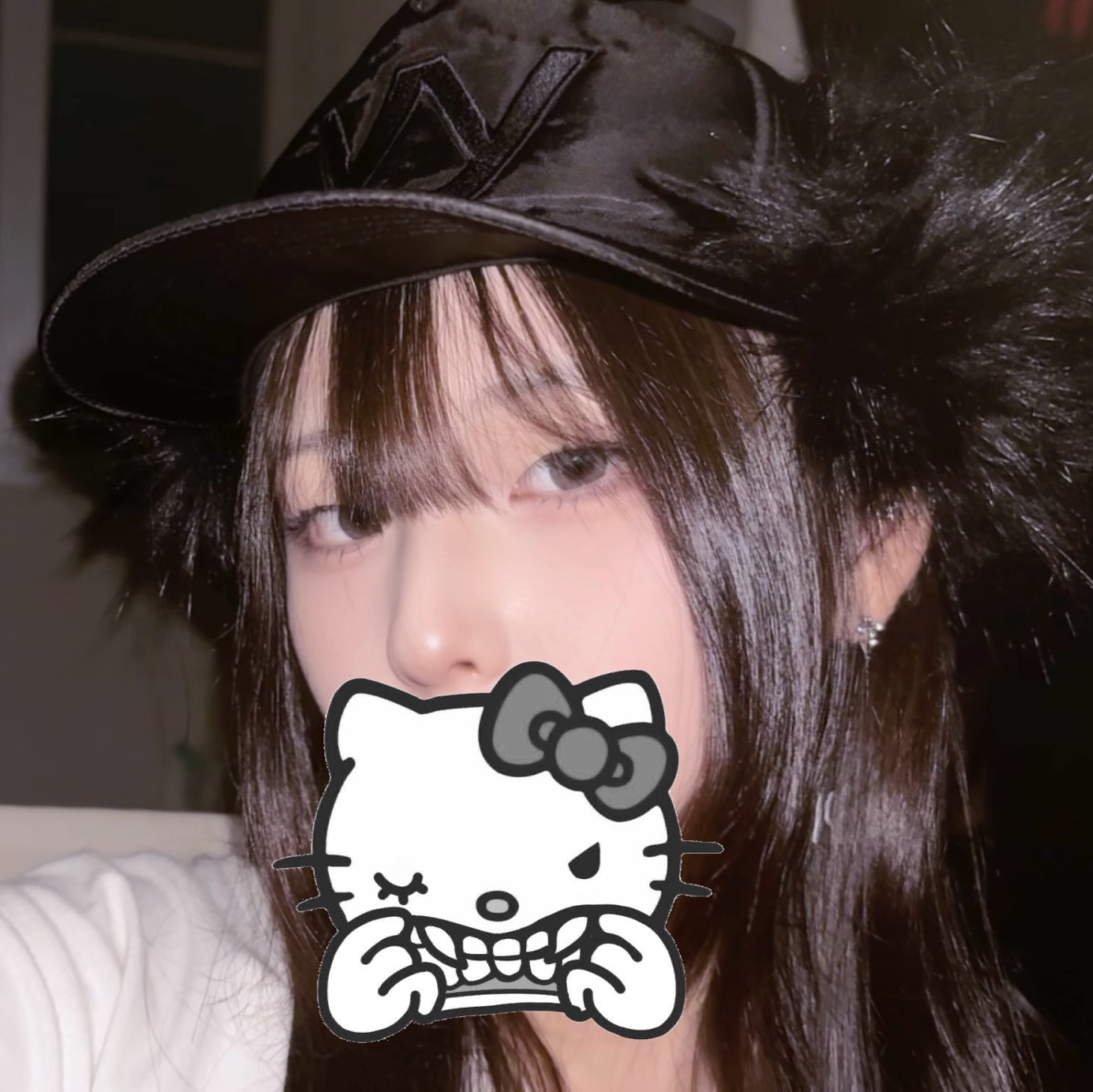 Open Yy Faux Fur Earflap Cap Black 착용 스타일
