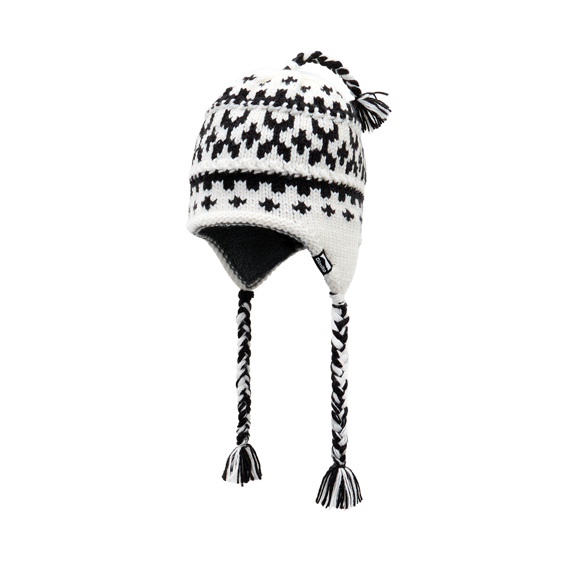 WVEN17212 Dimito 25 Crochet Ear Flap Beanie White