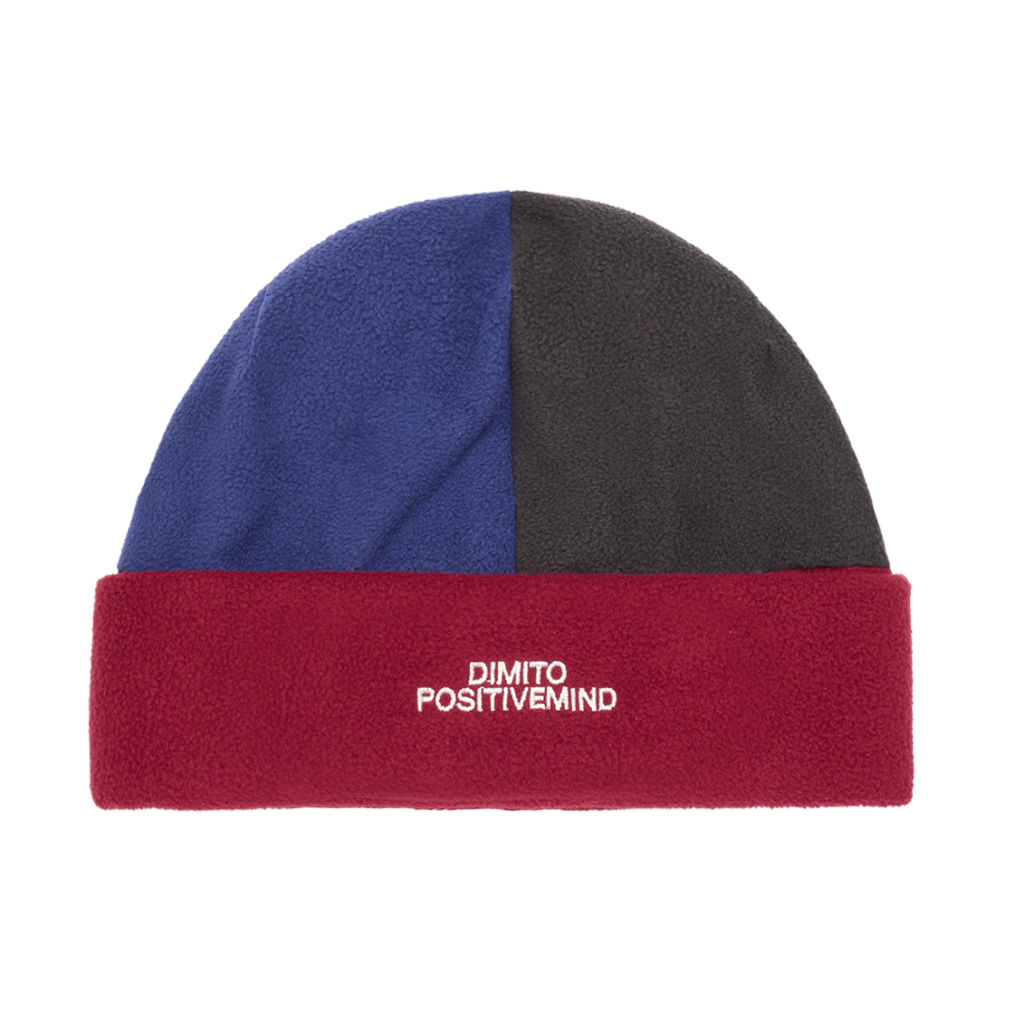 WVEN16283 Dimito Color Block Fleece Beanie Wine