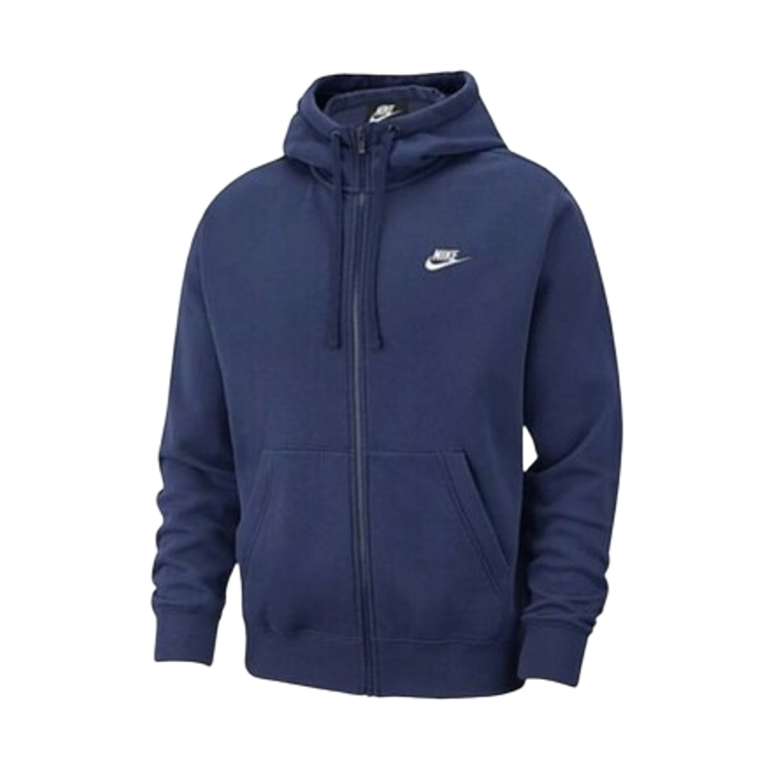 BV2649-410 Nike NSW Club Full Zip Hoodie Midnight Navy White - Asia