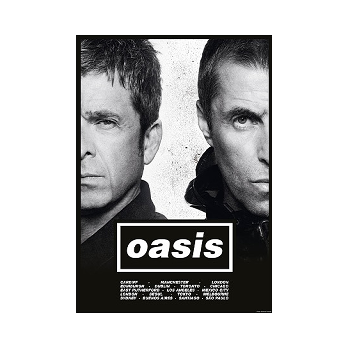 오아시스 하프 페이스 라이브 '25 월드 투어 포스터(Oasis Half Faces Live '25 World Tour Poster)