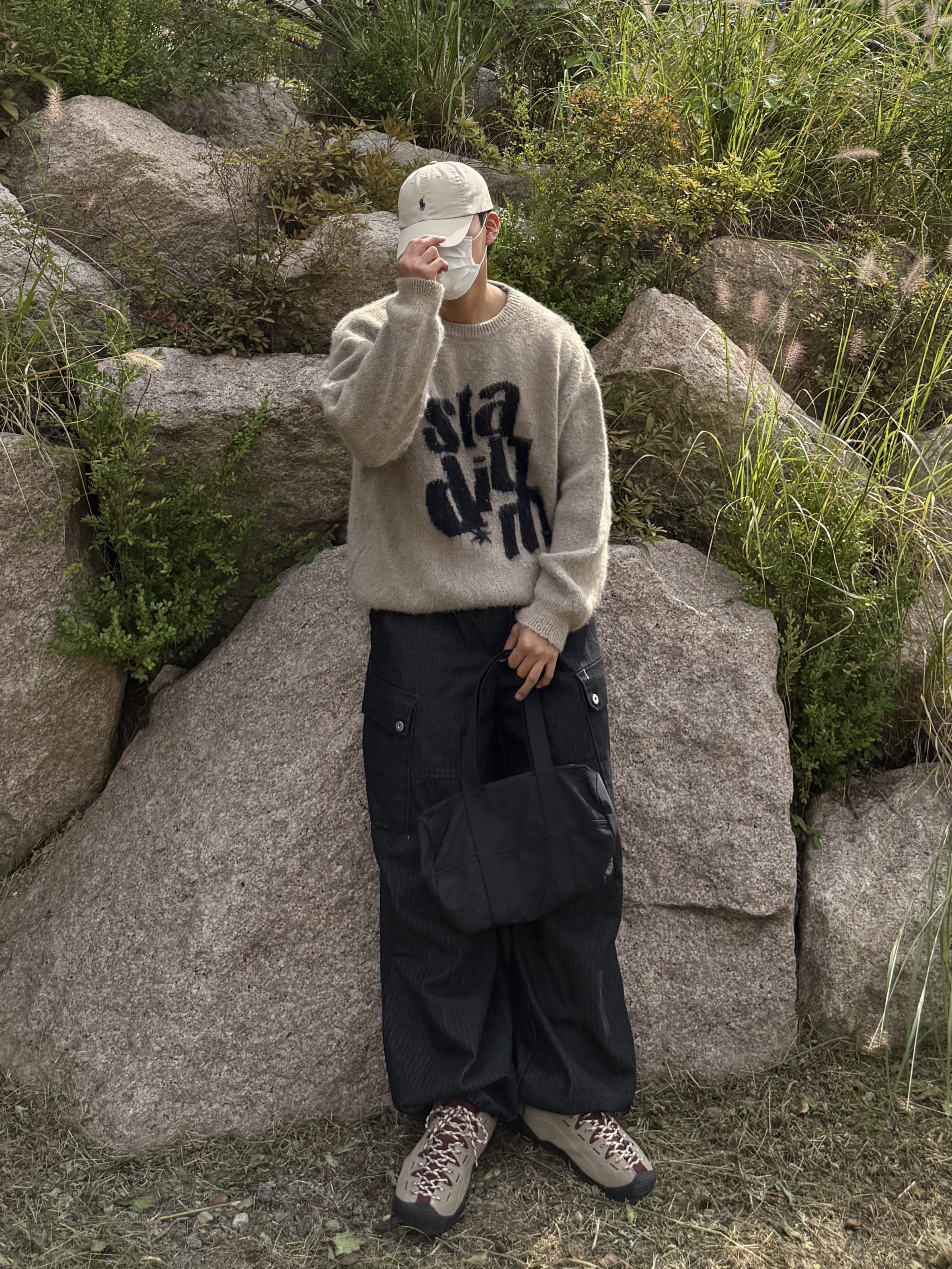 Keen Jasper Sneakers Brindle Double Cream, Keen Jasper Suede Sneakers Silver Mink 착용 스타일 - 1