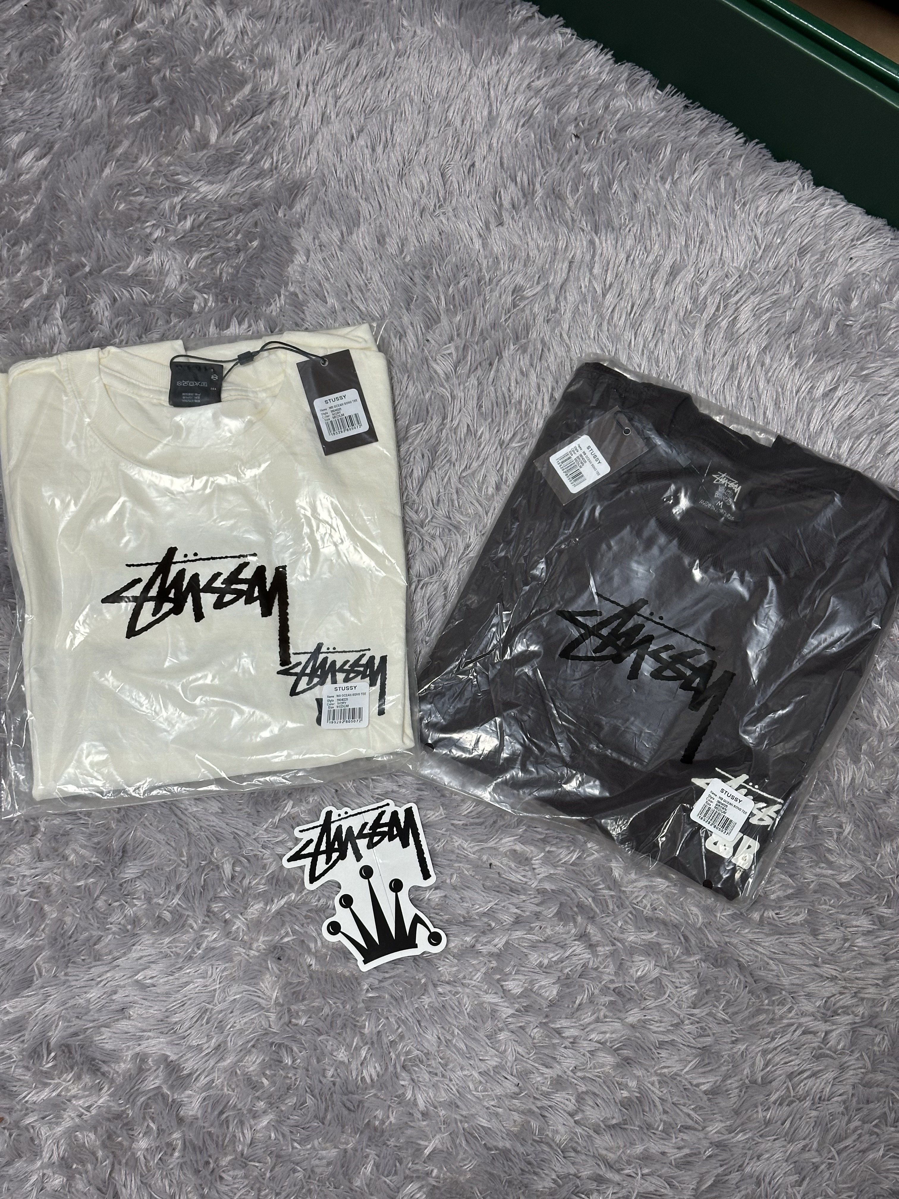 Stussy x Wales Bonner Ocean Song T-Shirt Ivory, Stussy x Wales Bonner Ocean Song T-Shirt Brown 착용 스타일