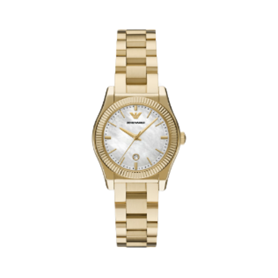 AR11657 (W) Emporio Armani Quartz Three-Hand Date 32mm Stainless Steel Mother of Pearl Gold
