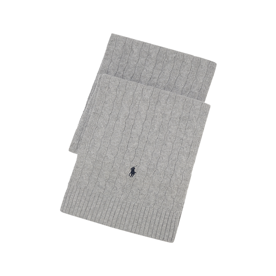 [10%적립] 폴로 랄프 로렌 케이블 니트 울 블렌드 스카프 앤도버 헤더 - 25FW([10%적립] Polo Ralph Lauren Cable Knit Wool Blend Scarf Andover Heather - 25FW)