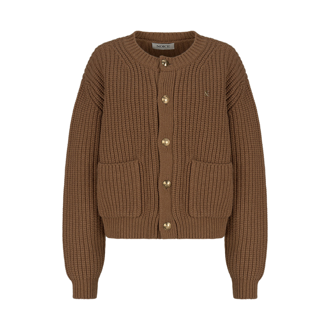 NWA5WKO26CM (W) Noice  Heavy-Gauge Wool-Blend Cardigan Camel