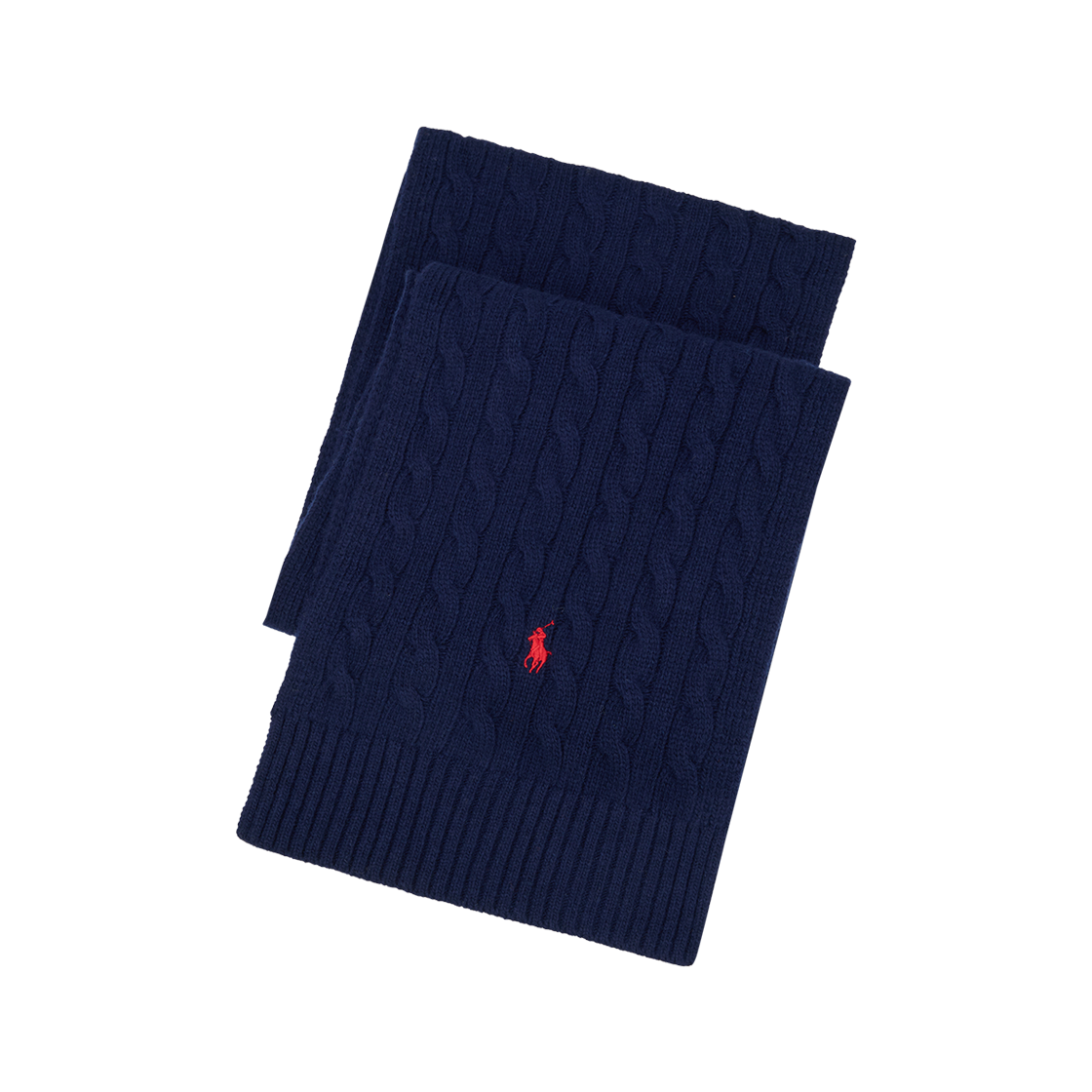[10%적립] 폴로 랄프 로렌 케이블 니트 울 블렌드 스카프 뉴포트 네이비 - 25FW([10%적립] Polo Ralph Lauren Cable Knit Wool Blend Scarf Newport Navy - 25FW)