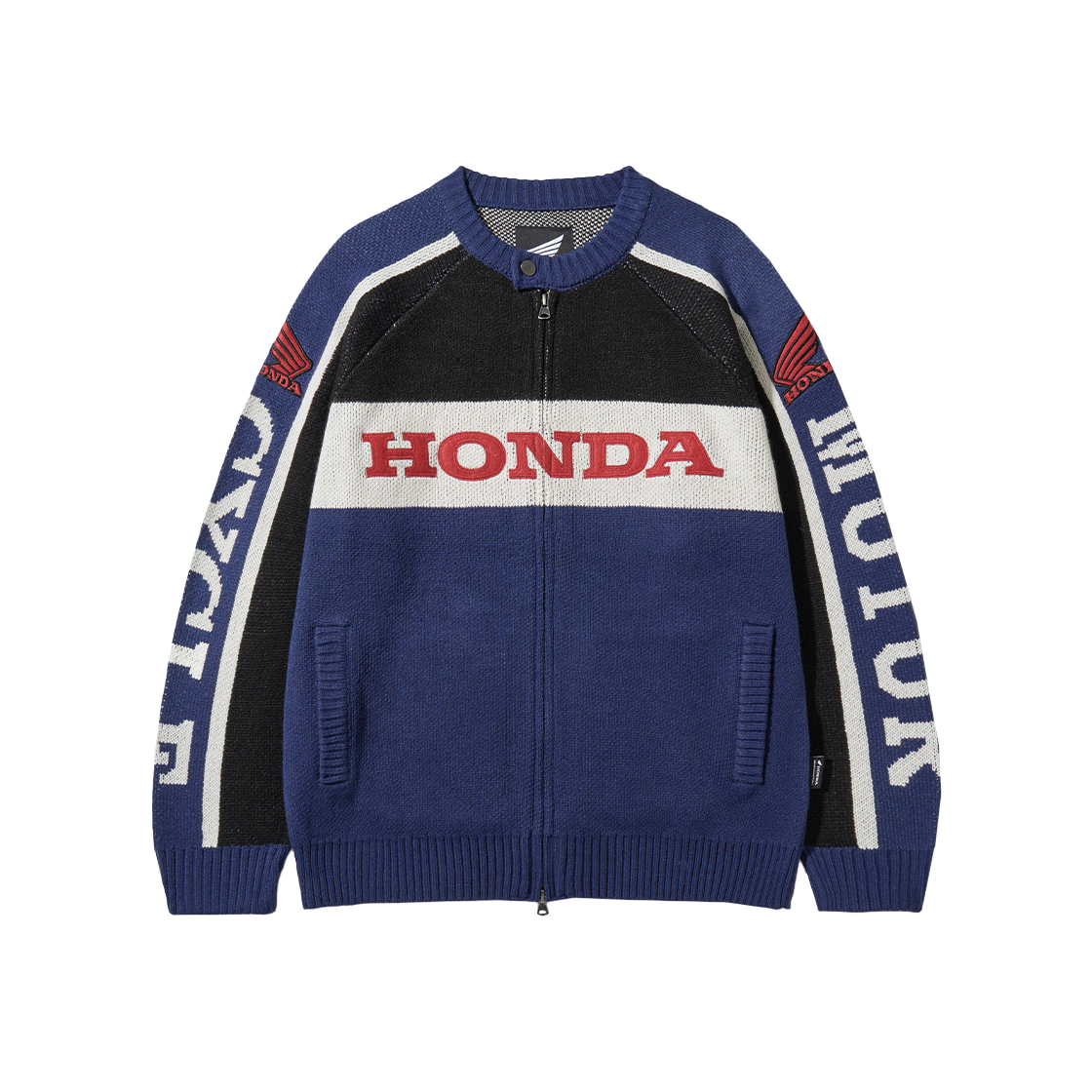 HFW1KC301ABL Honda Big Logo Knit Zip-up Blue