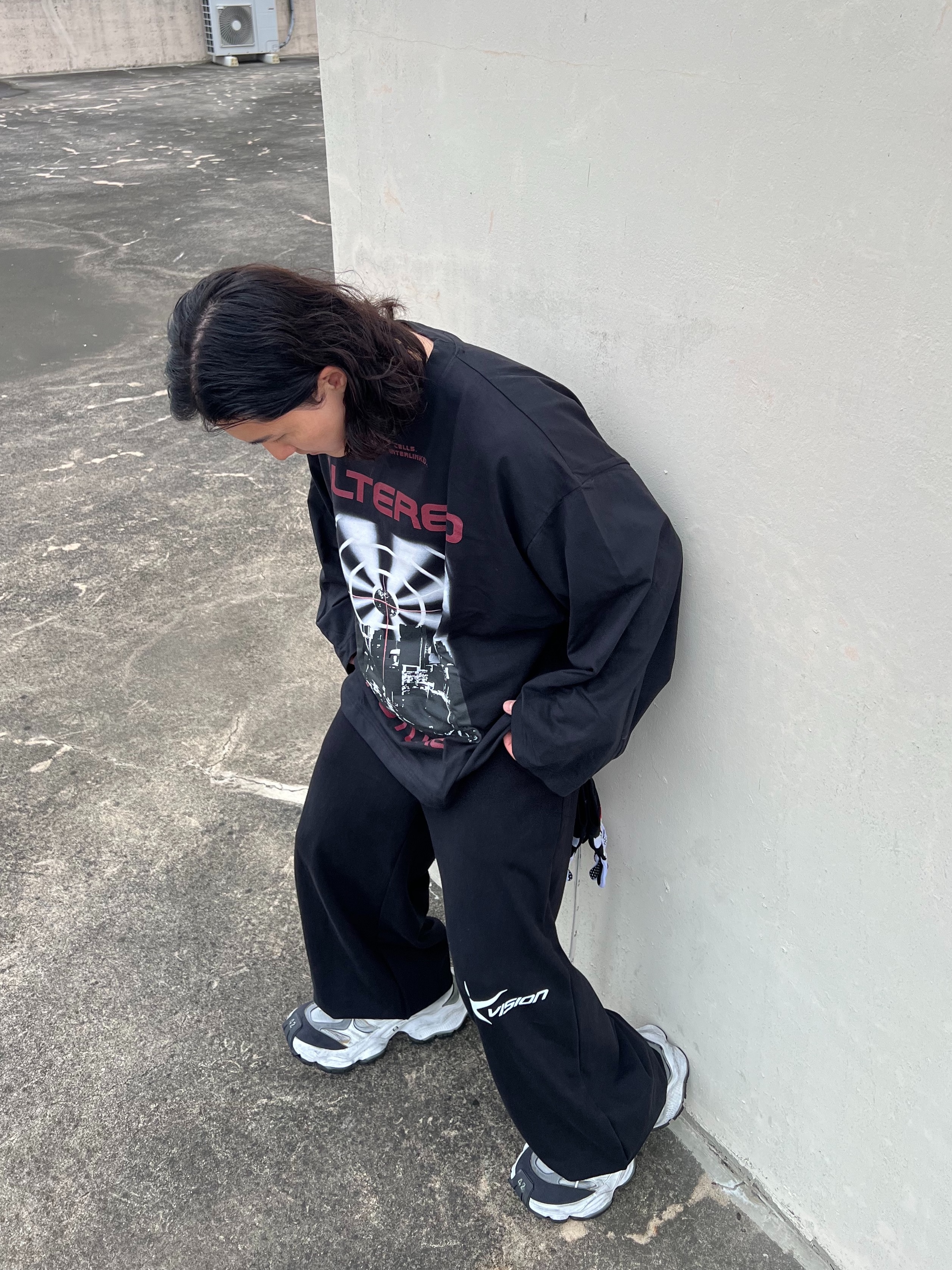 Civision by CSC Star Logo Jogger Pants Black, Balenciaga Cargo Sneakers White Grey 착용 스타일 - 4