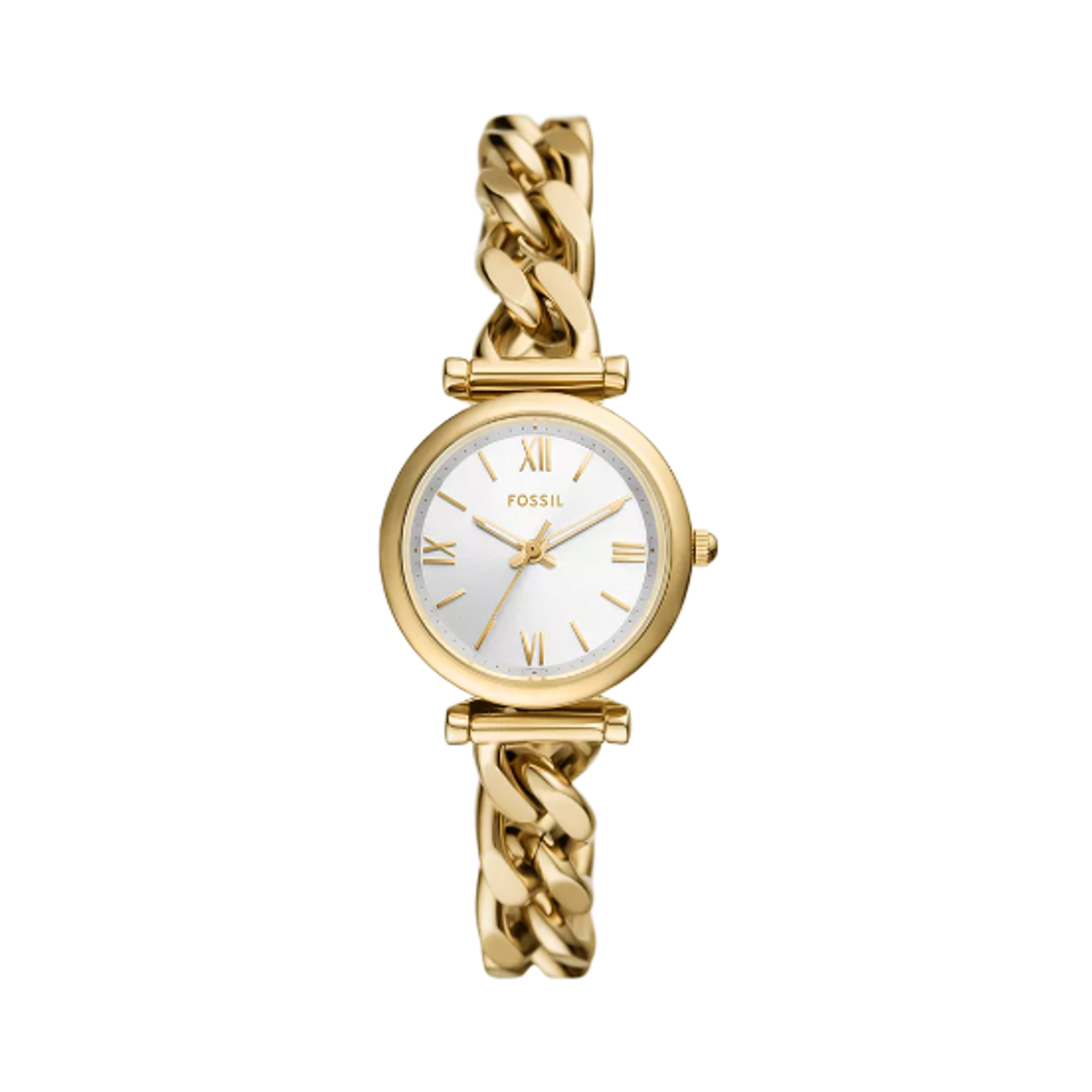 ES5329 (W) Fossil Carlie Quartz Three-Hand 28mm Stainless Steel Silver Gold