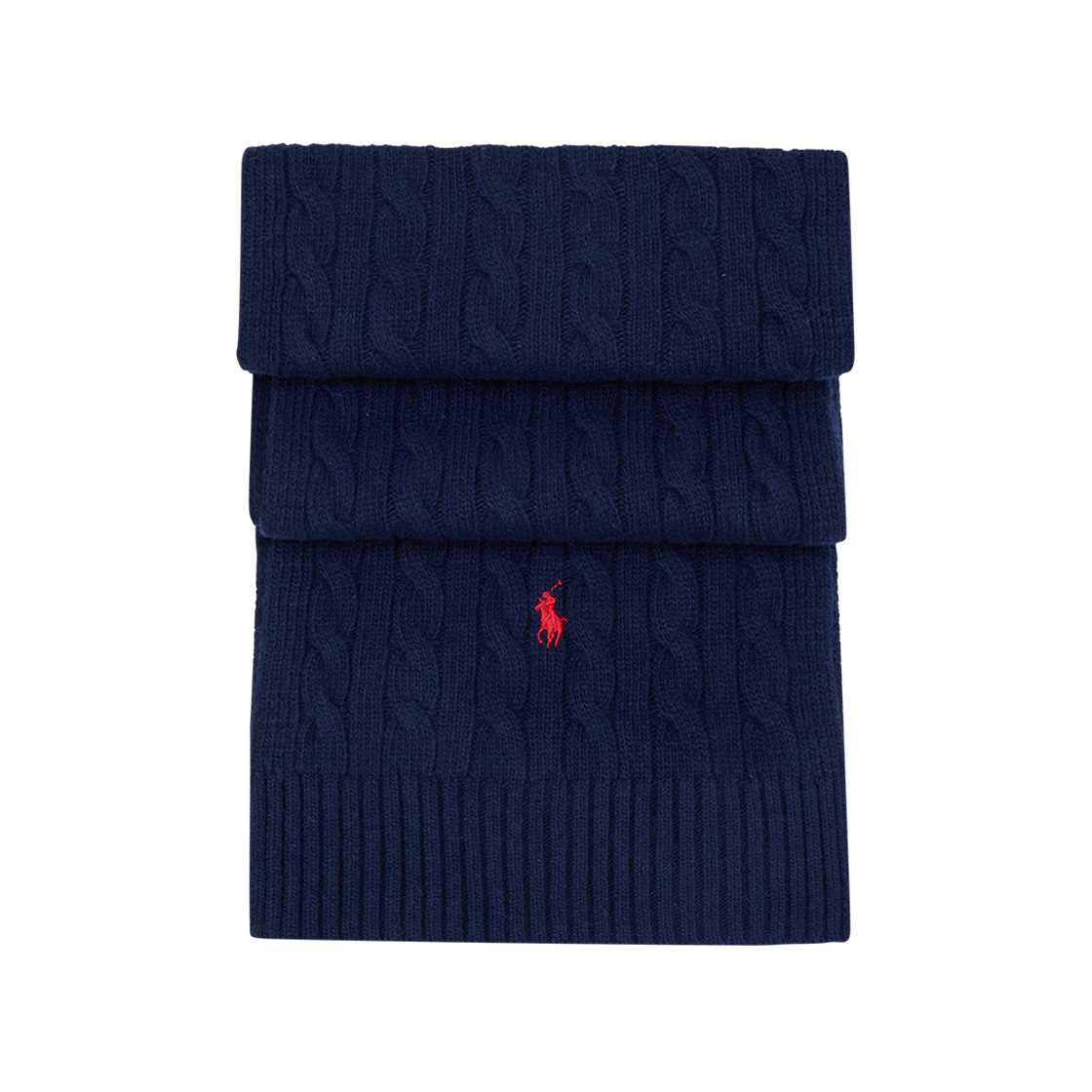 [10%적립] 폴로 랄프 로렌 케이블 니트 울 블렌드 스카프 뉴포트 네이비 - 25FW([10%적립] Polo Ralph Lauren Cable Knit Wool Blend Scarf Newport Navy - 25FW) - 2