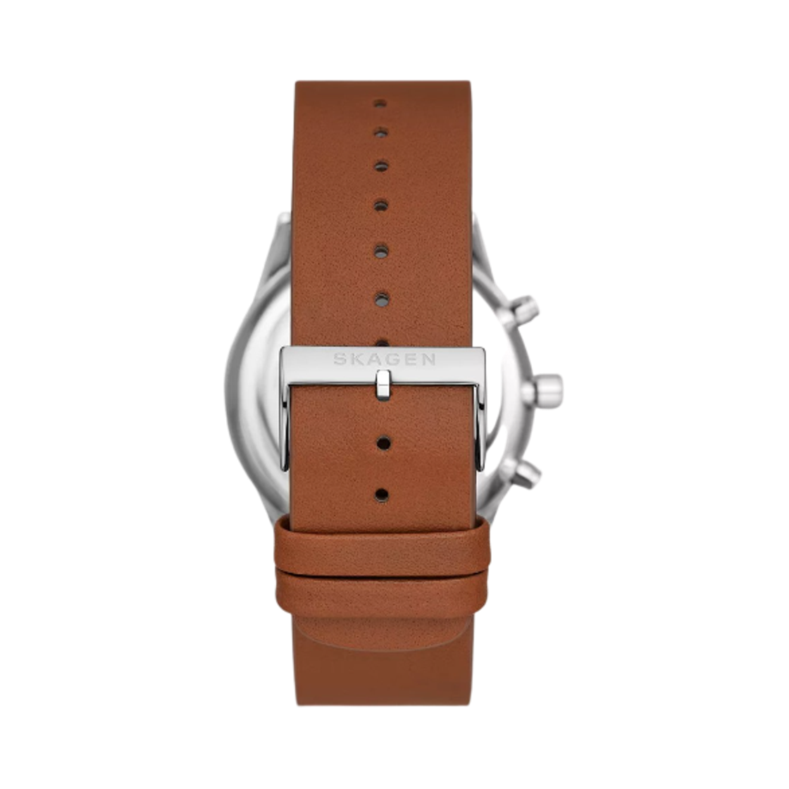 스카겐 홀스트 쿼츠 크로노그래프 42mm 블루 러기지 레더 브라운(Skagen Holst Quartz Chronograph 42mm Blue Luggage Leather Brown) - 2