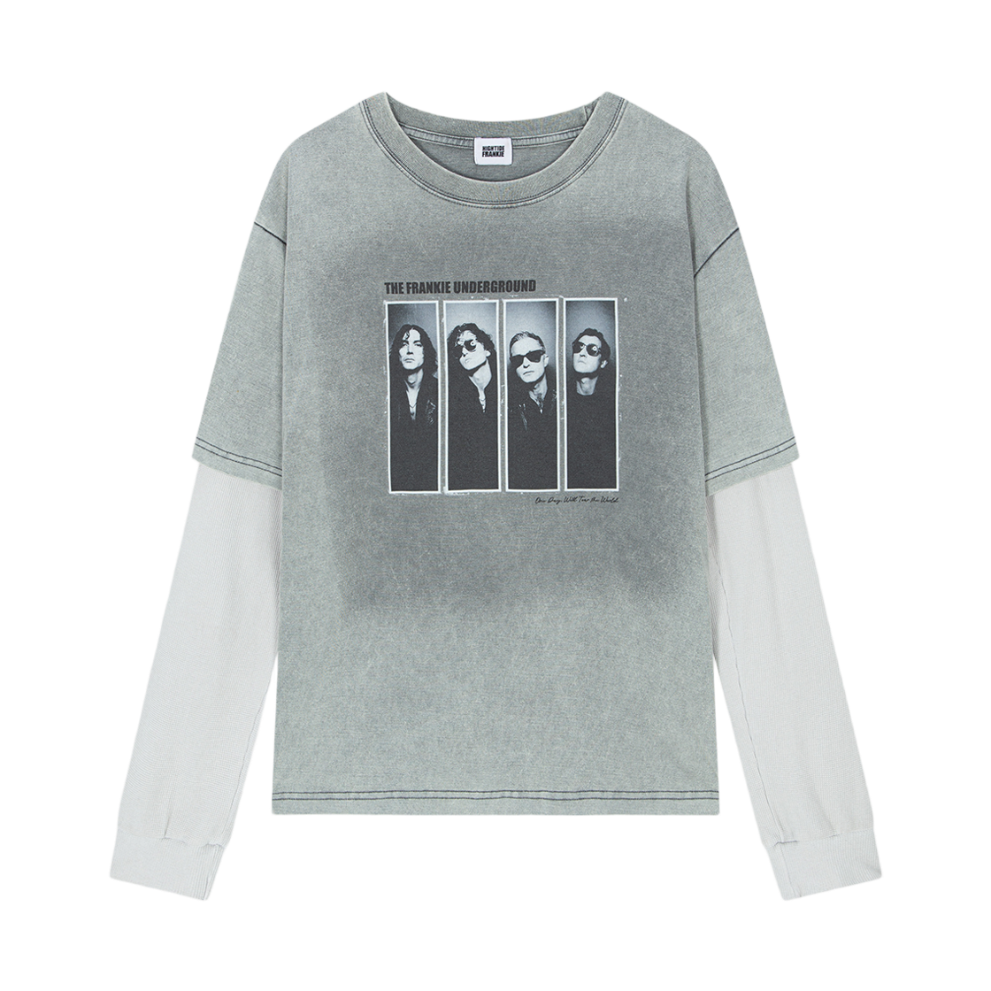 HF25CLT013GR HIGHTIDE FRANKIE Frankie Underground Layered Tee Gray