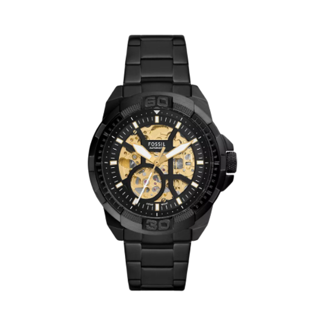 ME3217 Fossil Bronson Automatic Three-Hand 44mm Stainless Steel Black