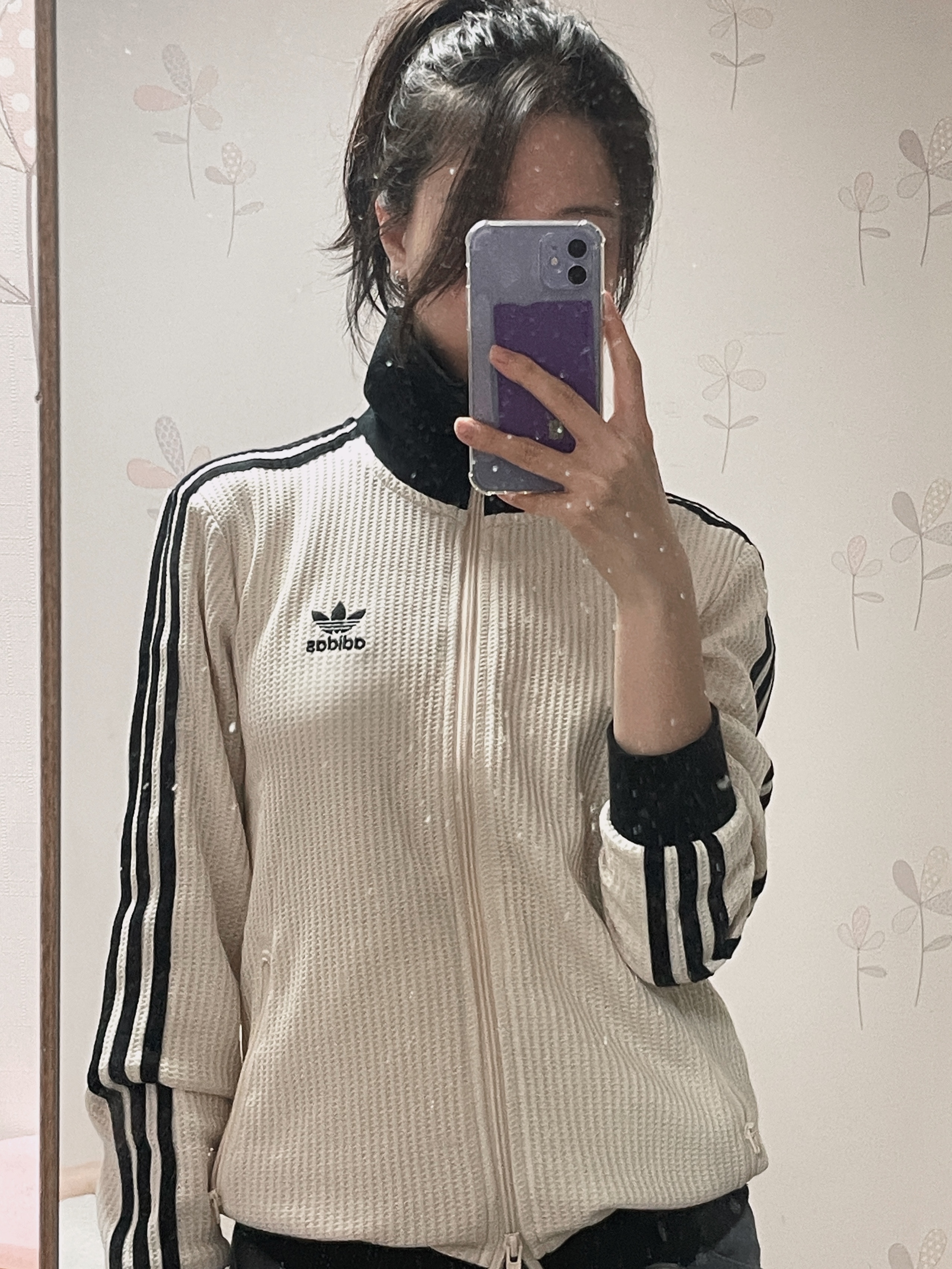 Adidas Waffle Beckenbauer Track Top Wonder White - KR Sizing 착용 스타일