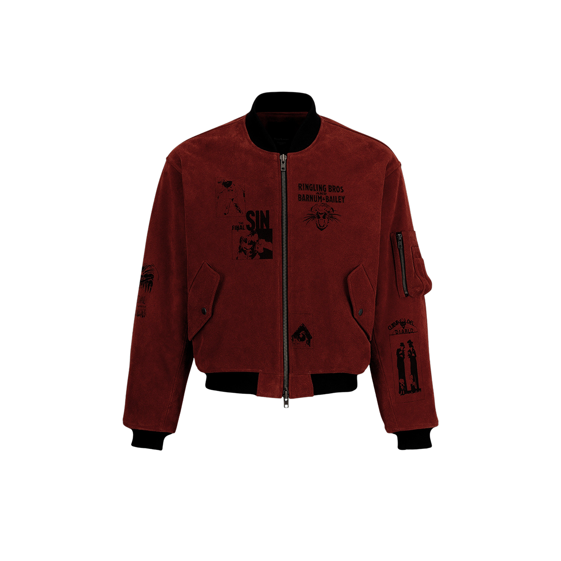 언더마이카 25FW 뉴스페이퍼 스웨이드 MA-1 레드(Undermycar 25FW Newspaper Suede MA-1 Red)