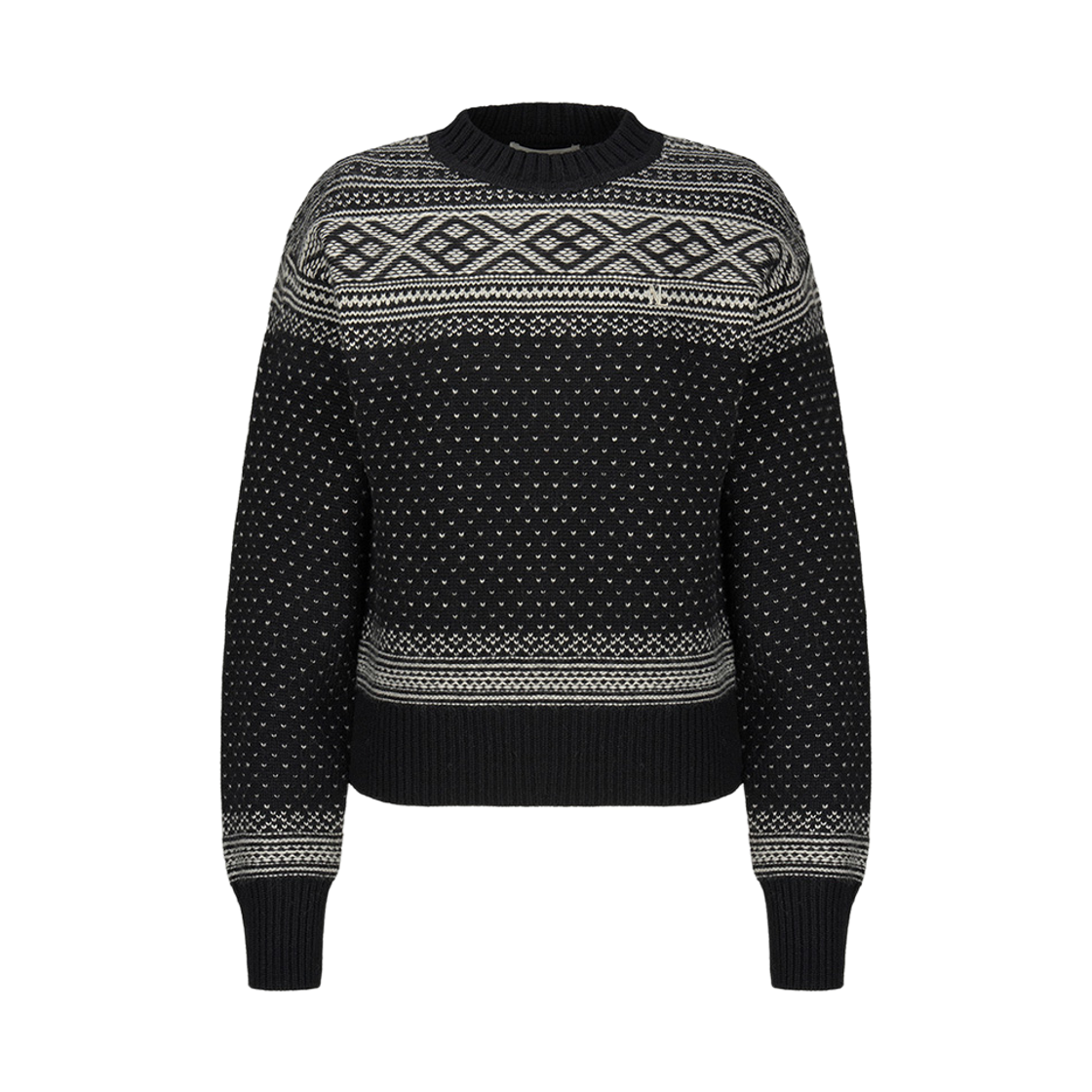 NWA5WKT49BK (W) Noice  Nordic Wool-Blend Sweater Black