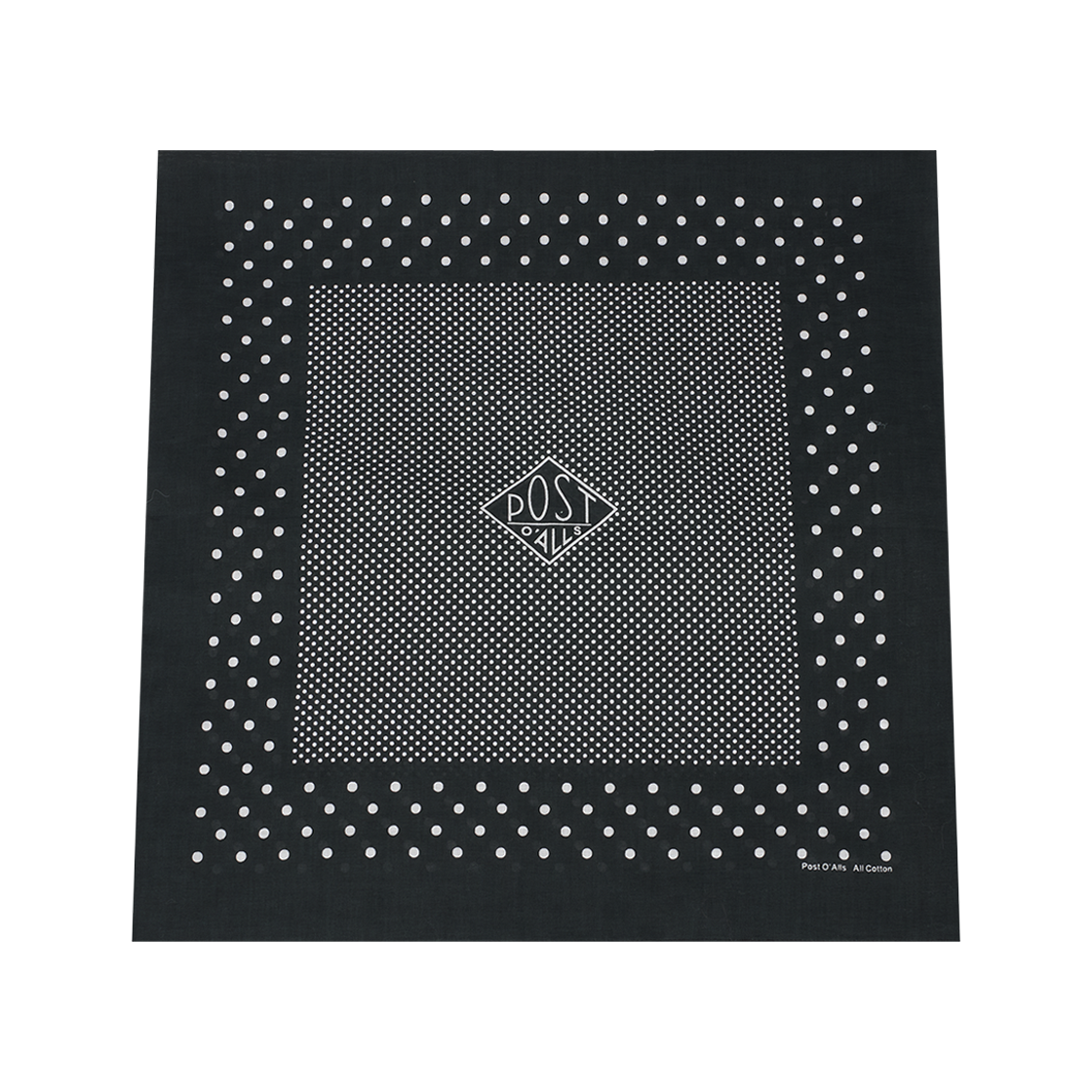 포스트 오버롤즈 반다나 스카프 오리지널 1993 디자인 차콜 - 25FW(Post O'Alls Bandana Scalf Original 1993 Design Charcoal - 25FW)