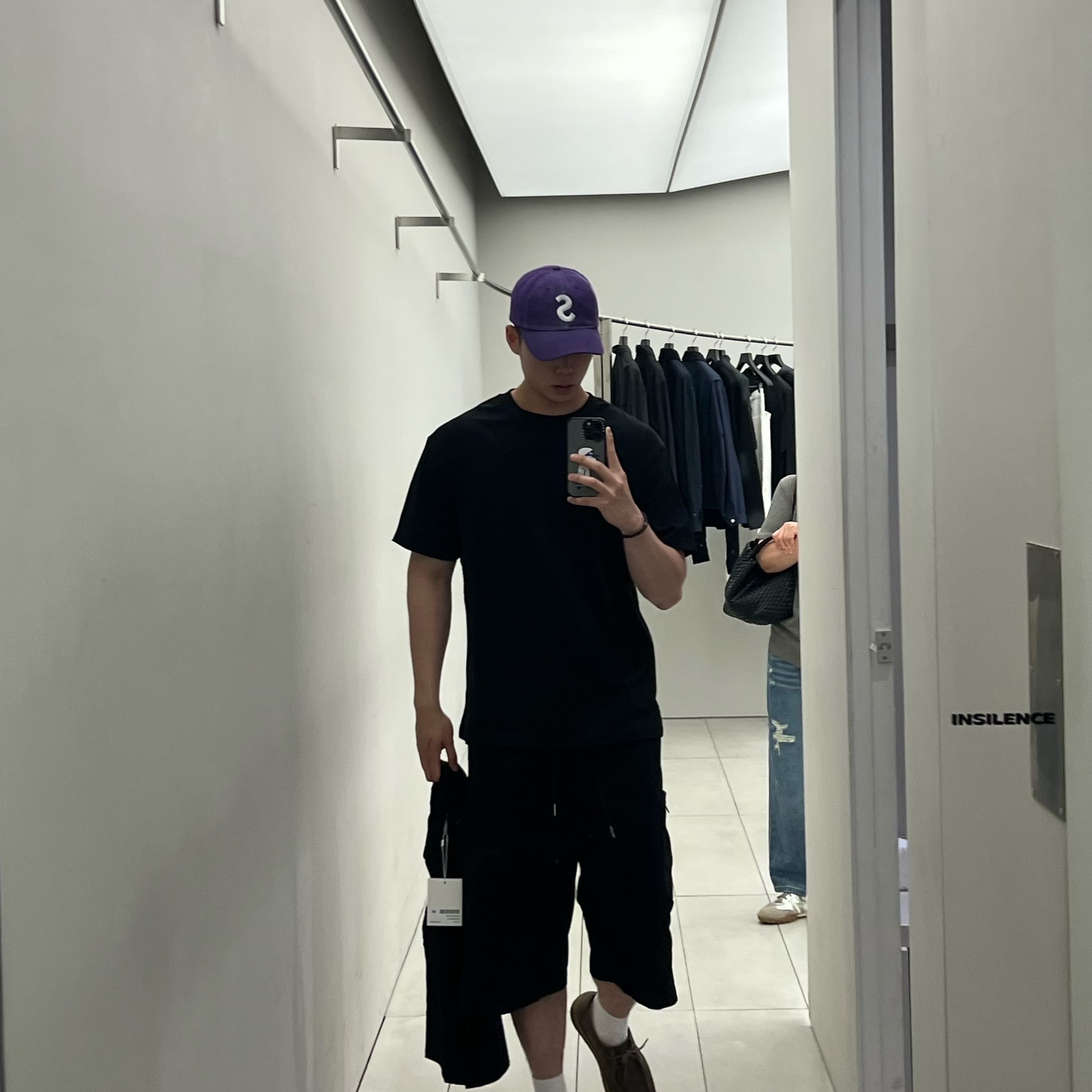 Supreme Cordura Denim S Logo 6-Panel Purple - 25SS, A.P.C. Raymond T-Shirt White 착용 스타일 - 2