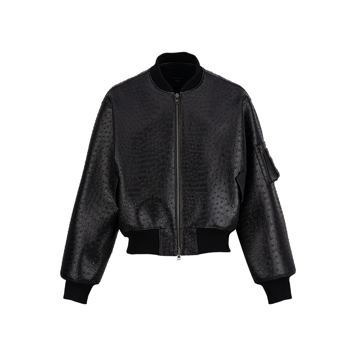 25SSUMCOMBK Undermycar 25SS Ostrich Effect Vegan Leather MA-1 Black