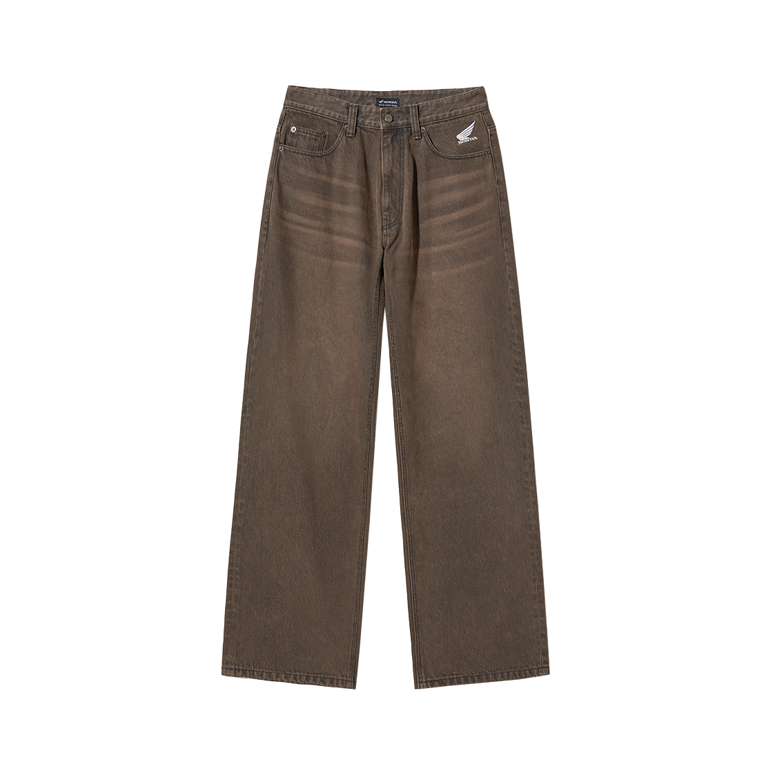 HFF1DP302ABR Honda Wing Logo Denim Pants Brown