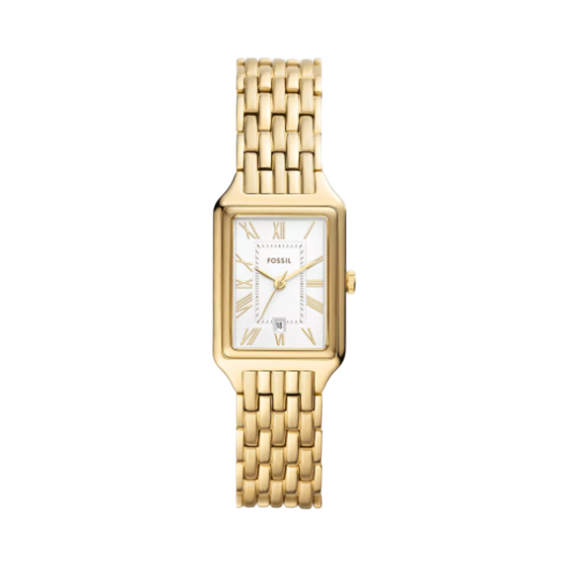 ES5220 (W) Fossil Raquel Three-Hand Date 23mm Stainless Steel White Gold