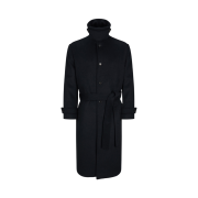 Noice Oversize Belted Wool Balmacaan Coat Black