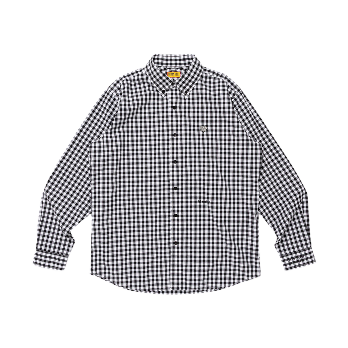 HM30SH007 Human Made Gingham Check BD Shirt Black
