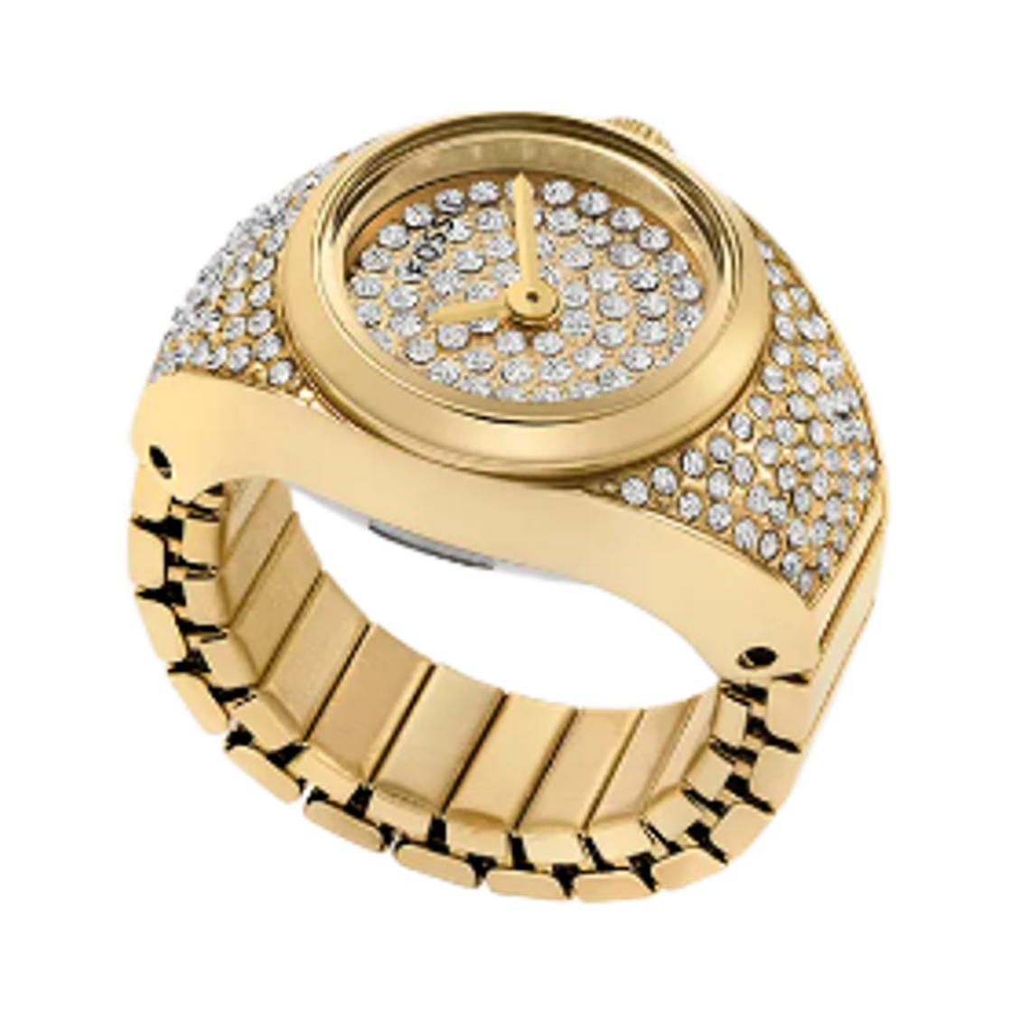 (W) 파슬 워치 링 투핸드 15mm 스테인리스 스틸 골드((W) Fossil Watch Ring Two-Hand 15mm Stainless Steel Gold)