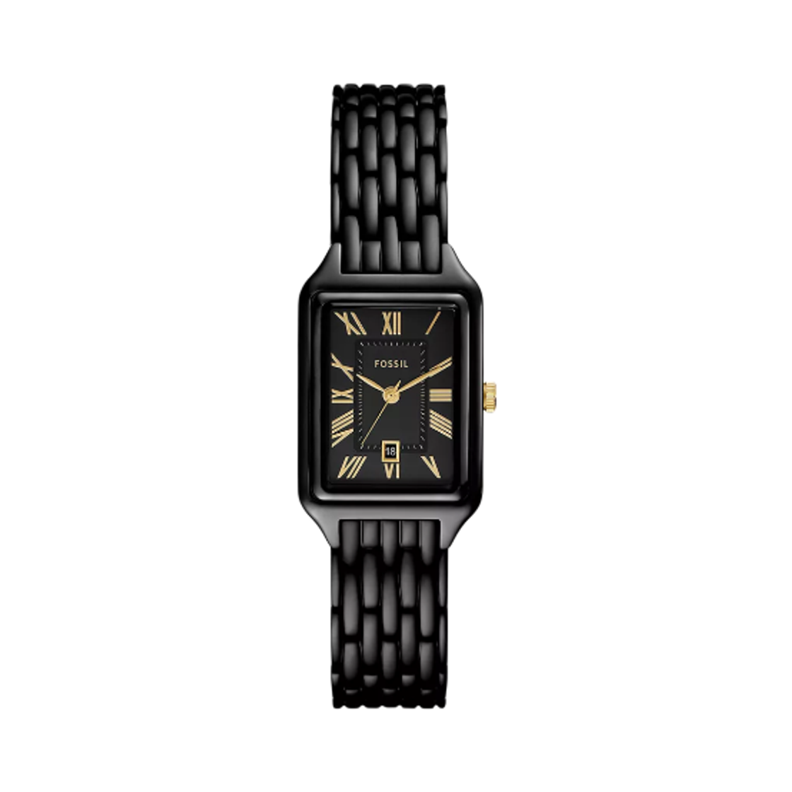 ES5385 (W) Fossil Raquel Three-Hand Date 23mm Stainless Steel Black