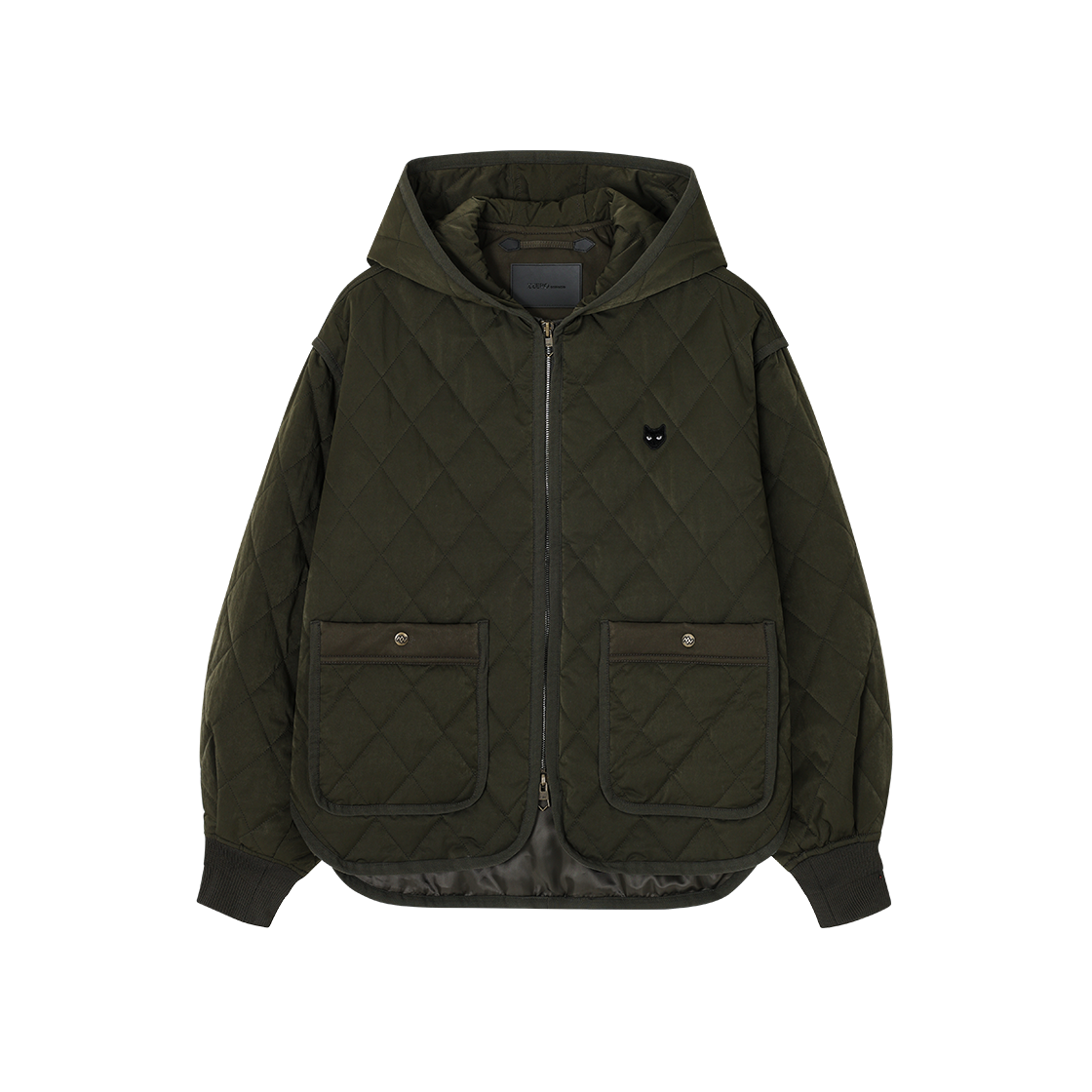 SH5JP811KK SONGZIO ZZERO Quilted Hood Jumper Khaki