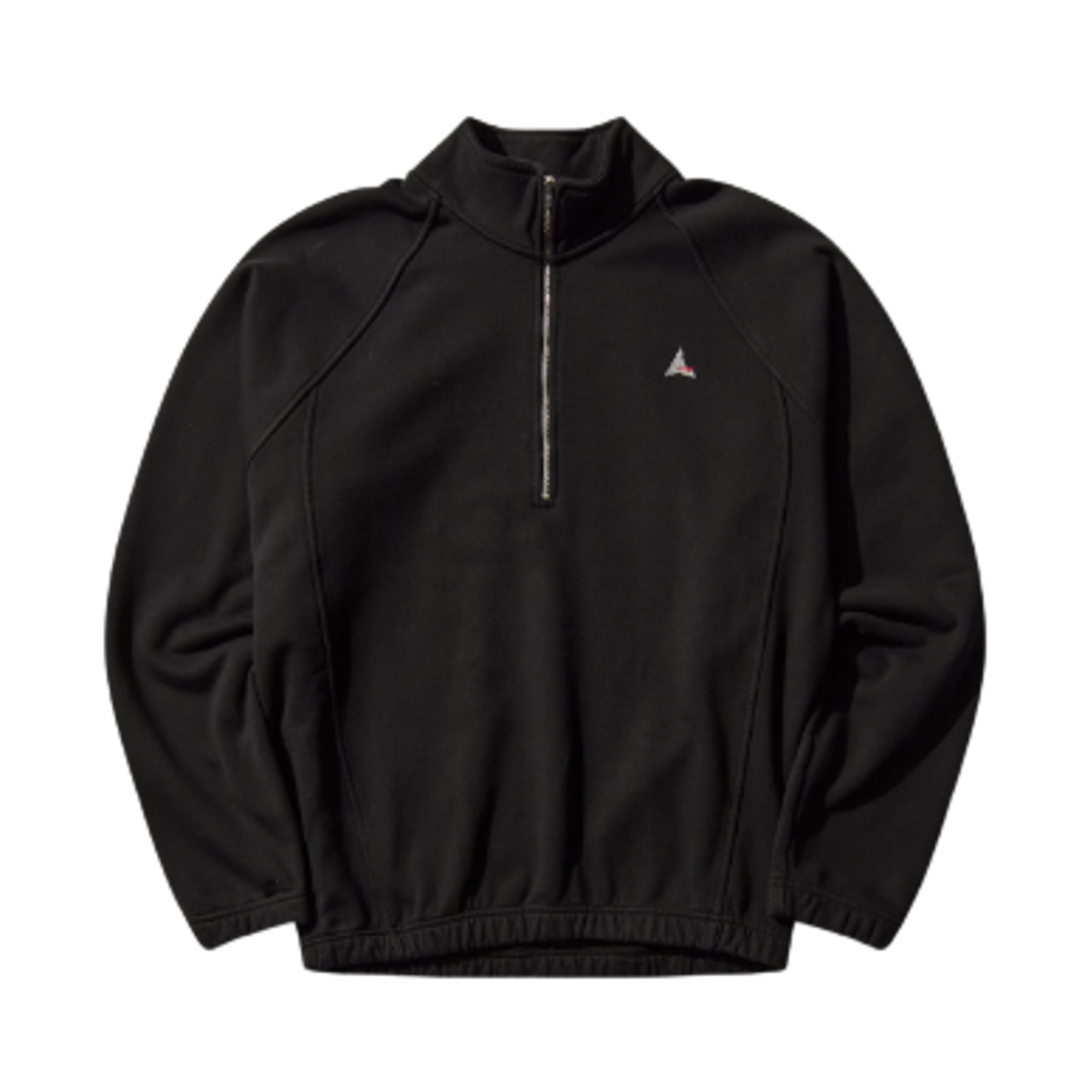 로아 로고 490gsm 헤비 하프 집 블랙(Roa Logo 490gsm Heavy Half Zip Black)