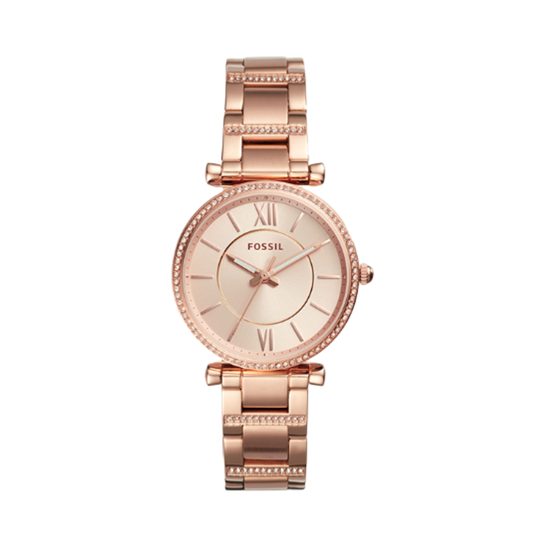 ES4301 (W) Fossil Carlie Quartz Three-Hand 35mm Stainless Steel Rose Gold