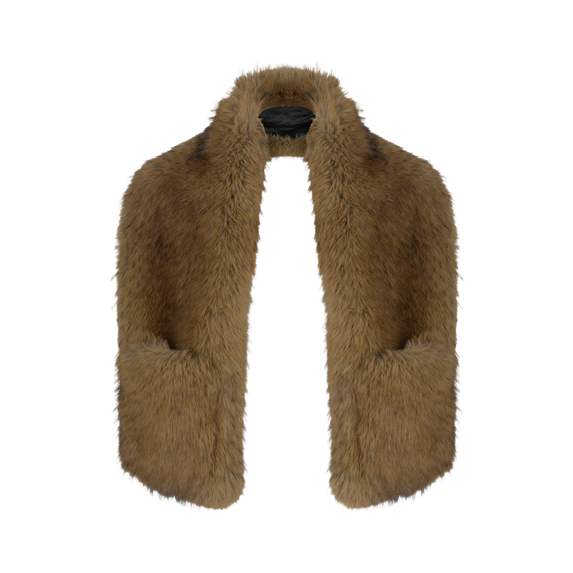 NUA5WAX90BR Noice Faux Fur Pocket Muffler