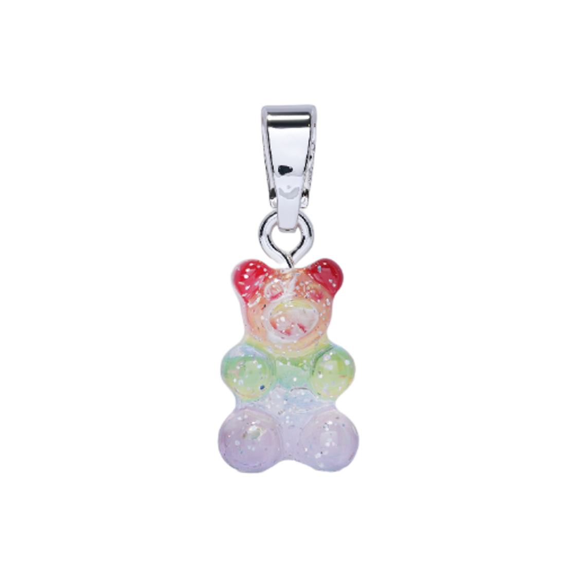 - Crystal Haze Nostalgia Bear with Classic Connector Silver Rainbow