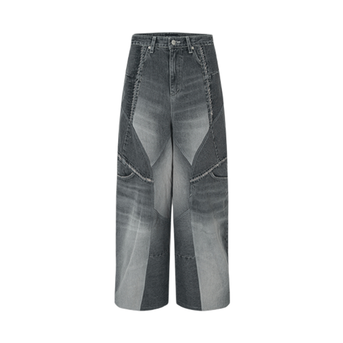 써저리 리빌드 데님 와이드 팬츠 그레이(Surgery Rebuild Denim Wide Pants Grey)