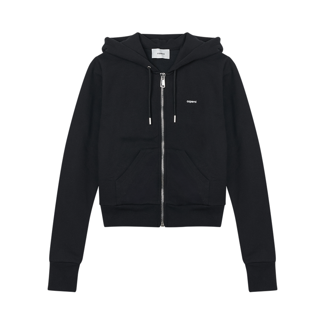 코페르니 우먼 피티드 집 업 후디 블랙 - 25FW(Coperni Women Fitted Zip Up Hoodie Black - 25FW)