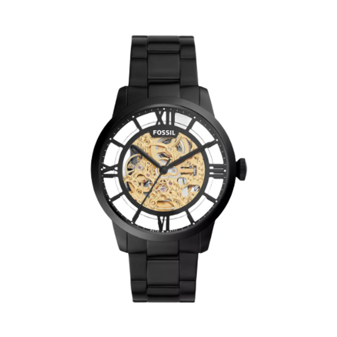 ME3197 Fossil Townsman Automatic Three-Hand 44mm Stainless Steel Black