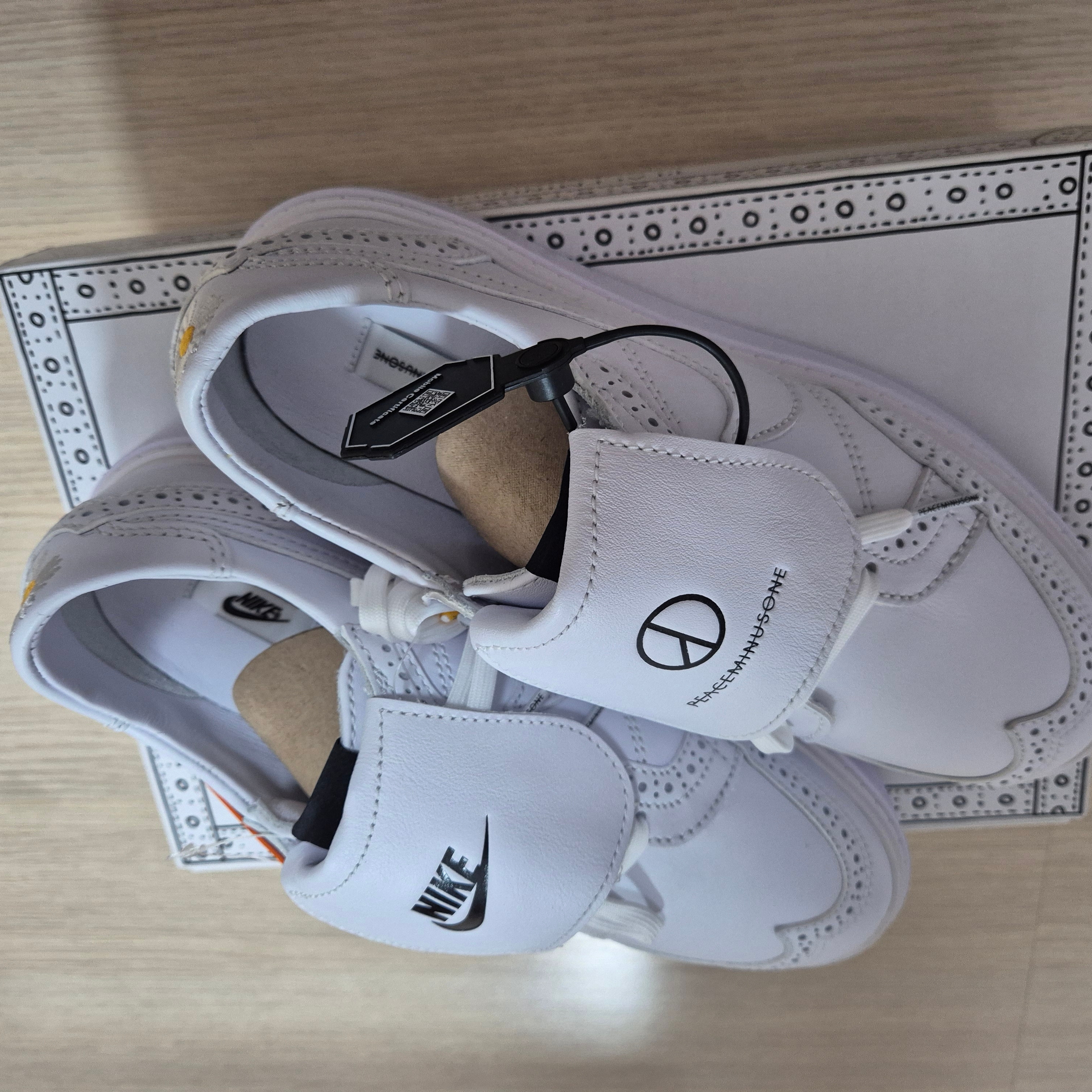 Nike x Peaceminusone Kwondo1 White 착용 스타일 - 5