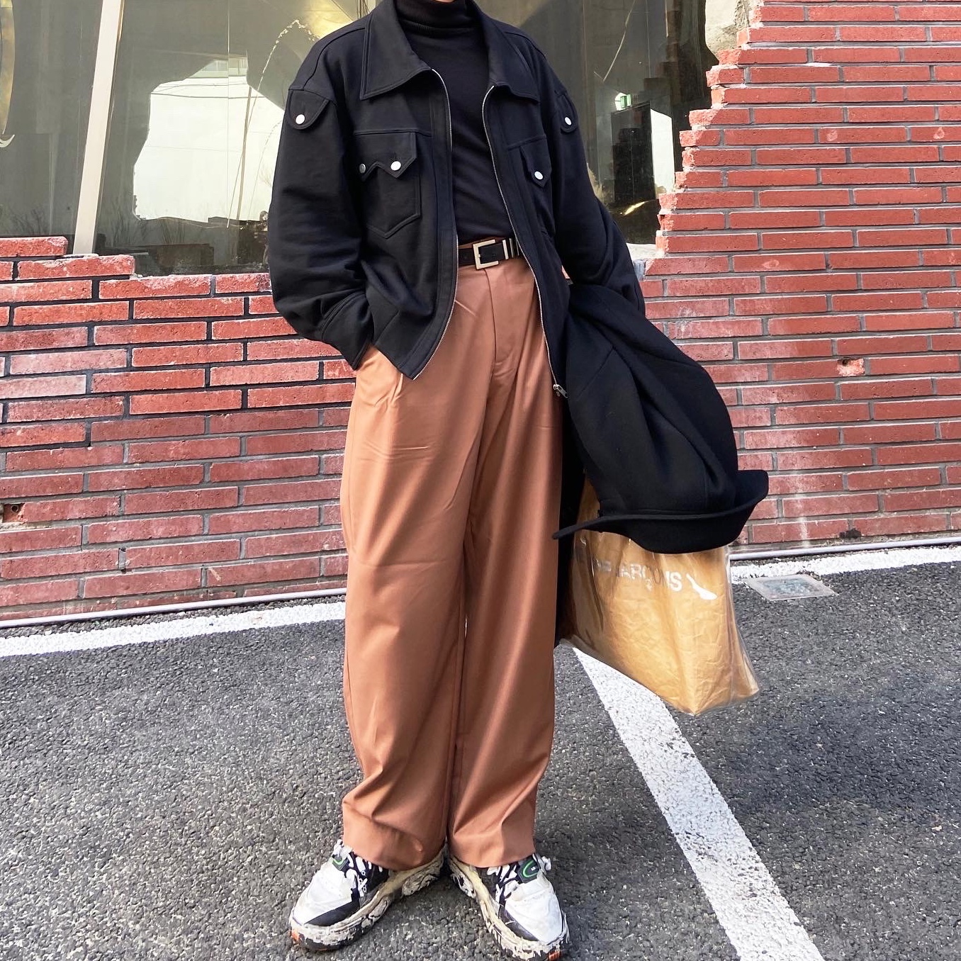 Maison Margiela Fusion Low Top Sneakers Black White Red 착용 스타일