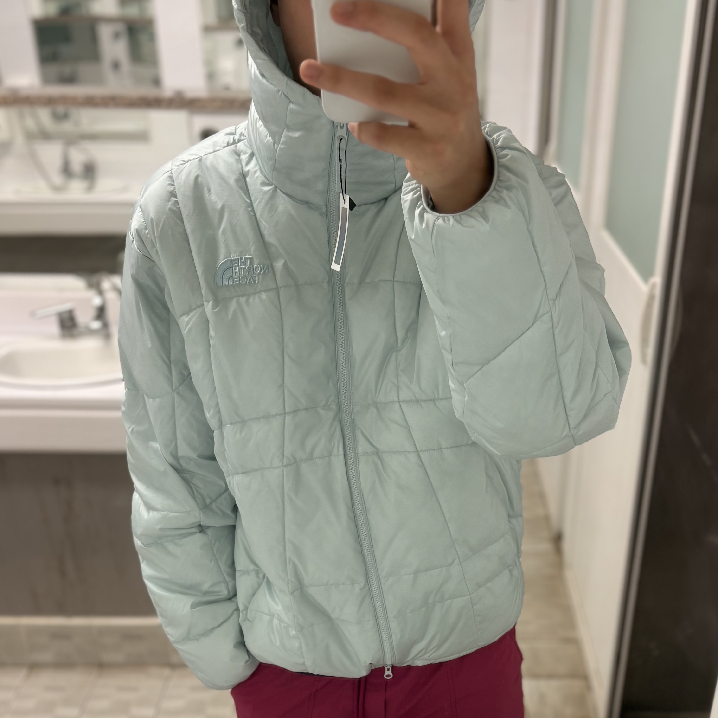 The North Face Wave LT On Jacket Light Blue 착용 스타일 - 1