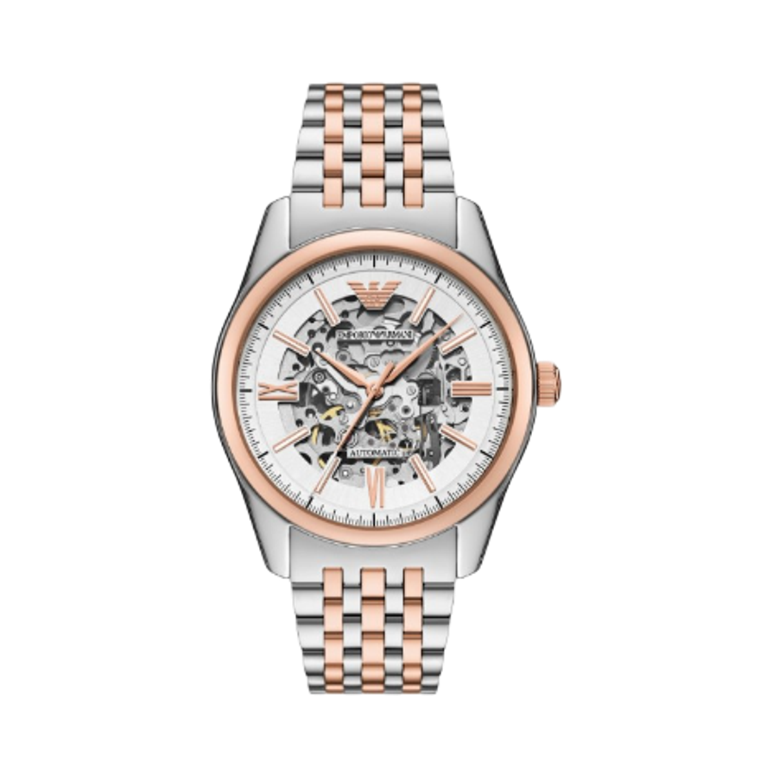 엠포리오 아르마니 오토매틱 쓰리핸드 43mm 스테인리스 스틸 화이트 실버(Emporio Armani Automatic Three-Hand 43mm Stainless Steel White Silver) - 1