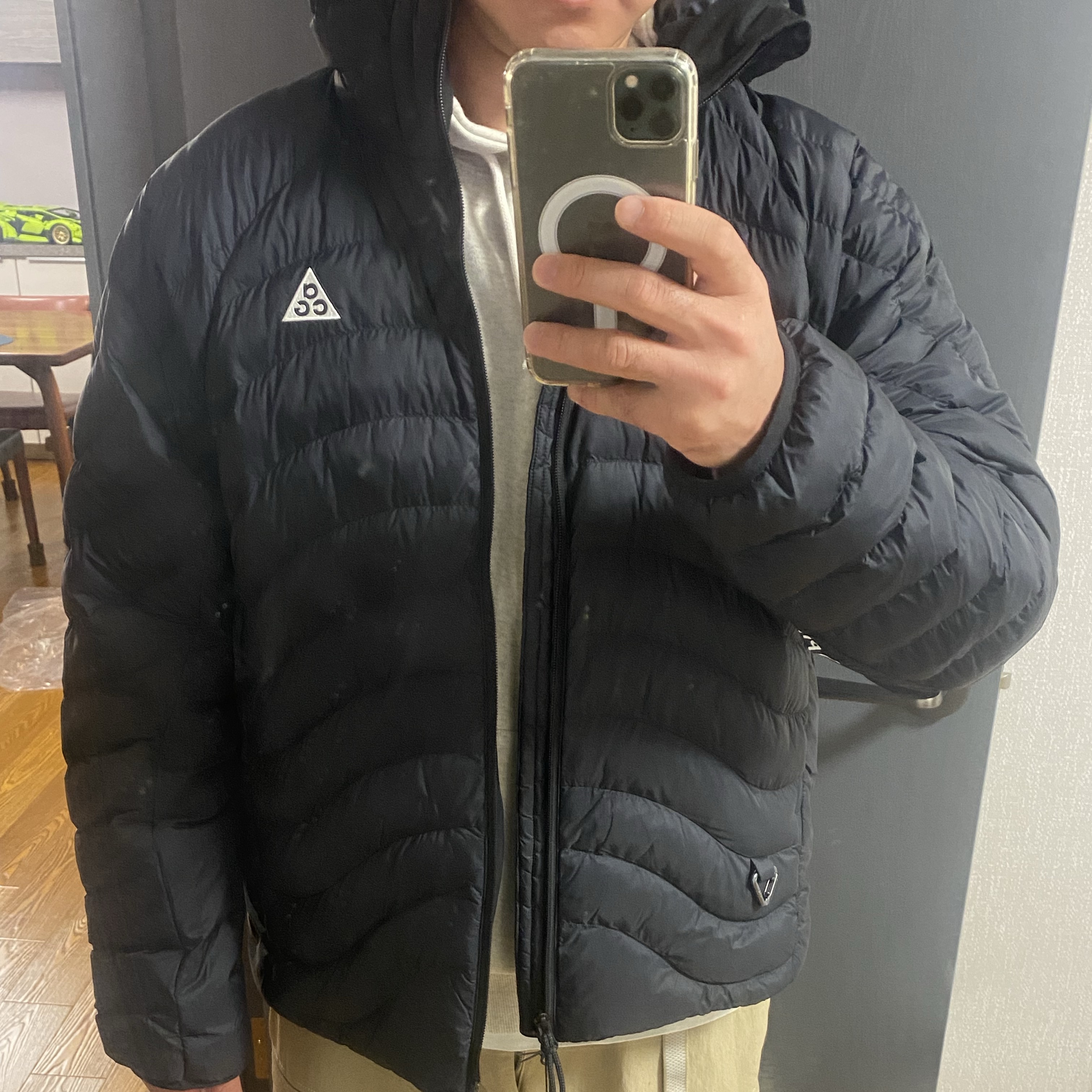 Nike ACG Lava Flow Therma-Fit ADV Jacket Black Summit White - Asia 착용 스타일 - 2
