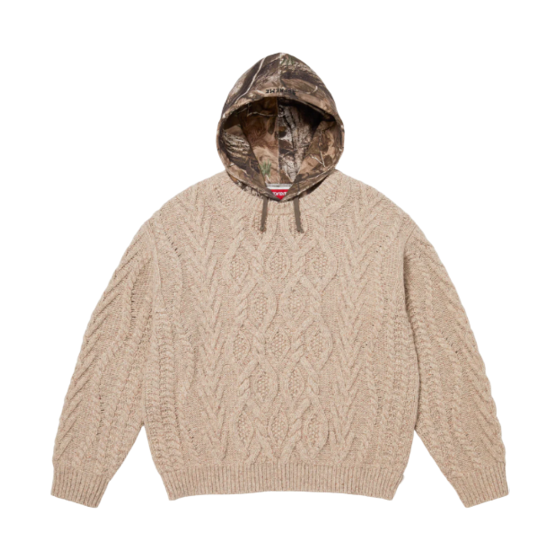 슈프림 케이블 후드 스웨터 오트밀 - 25FW