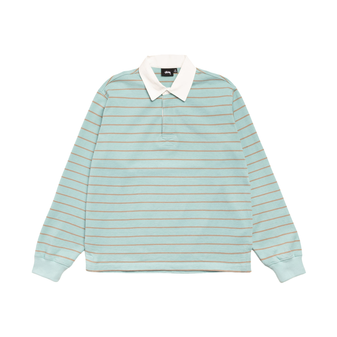 1140372 Stussy Striped Rugby Shirt Blue