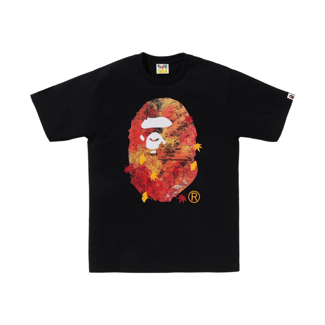 베이프 재팬 어텀 포토 에이프 헤드 티셔츠 블랙(BAPE Japan Autumn Photo Ape Head T-Shirt Black)